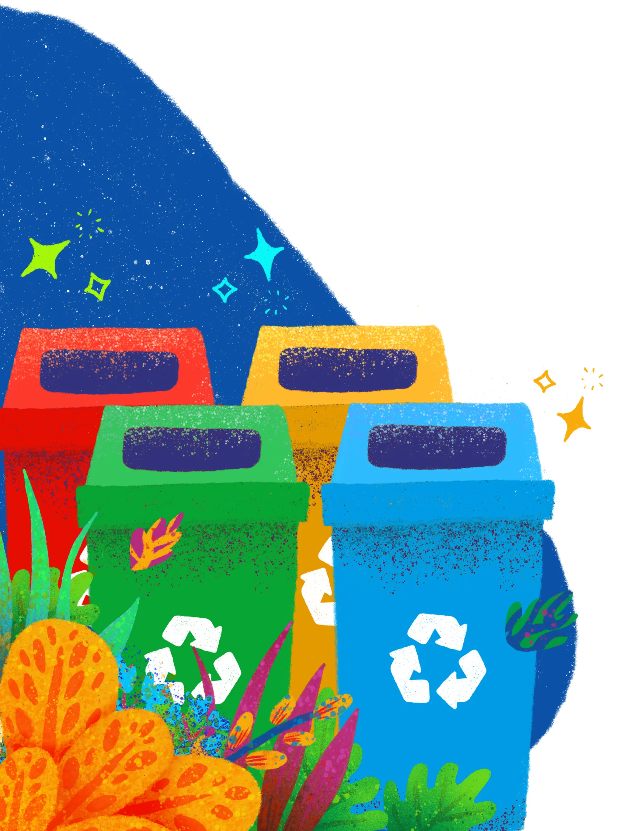 Ilustración de reciclaje